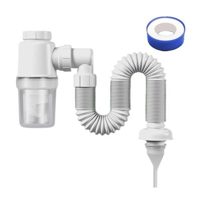 Universelles Waschbecken-Abflussrohr-Set Zubehör Verstellbar Flexibel Ausziehbar Abflussrohr Ersatz Waschbeckenabfluss für Badezimmer