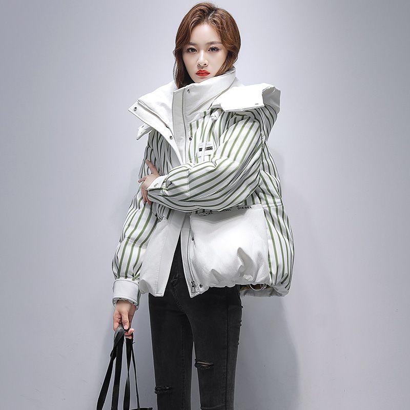 Short Winter Puffer Jacket Women Youth Fashion Quilted Coat Small Size High Quality Brand