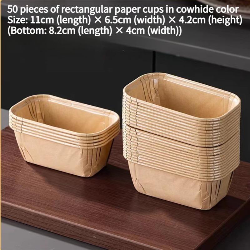 

50PCS baking cupcake mold paper tray cup for baking date cake disposable oven special tool high temperature resistant packaging
