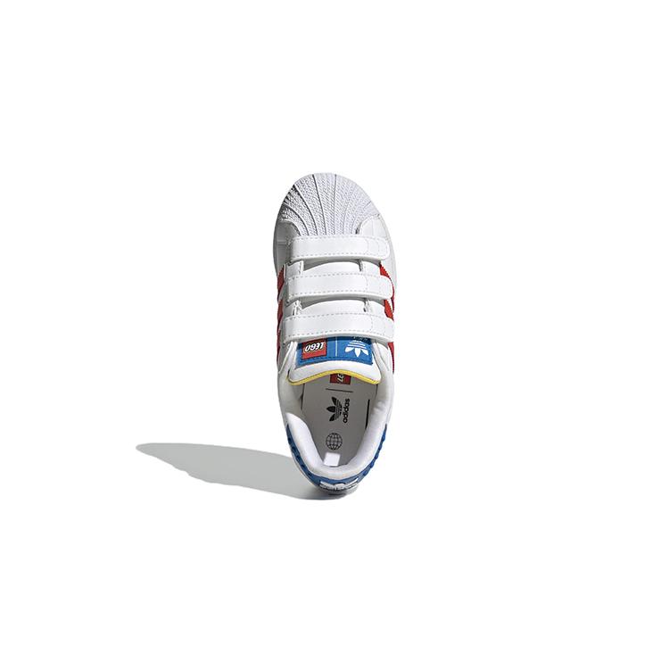 LEGO x Adidas Originals SUPERSTAR Synthetic Leather Abrasion Resistant Low top Kids' Skateboarding Shoes GV8883