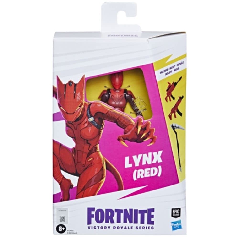 Hasbro Fortnite Victory Royale Series Lynx (Red) Collectible Action Figure with Accessories - Ages 8+, 15cm