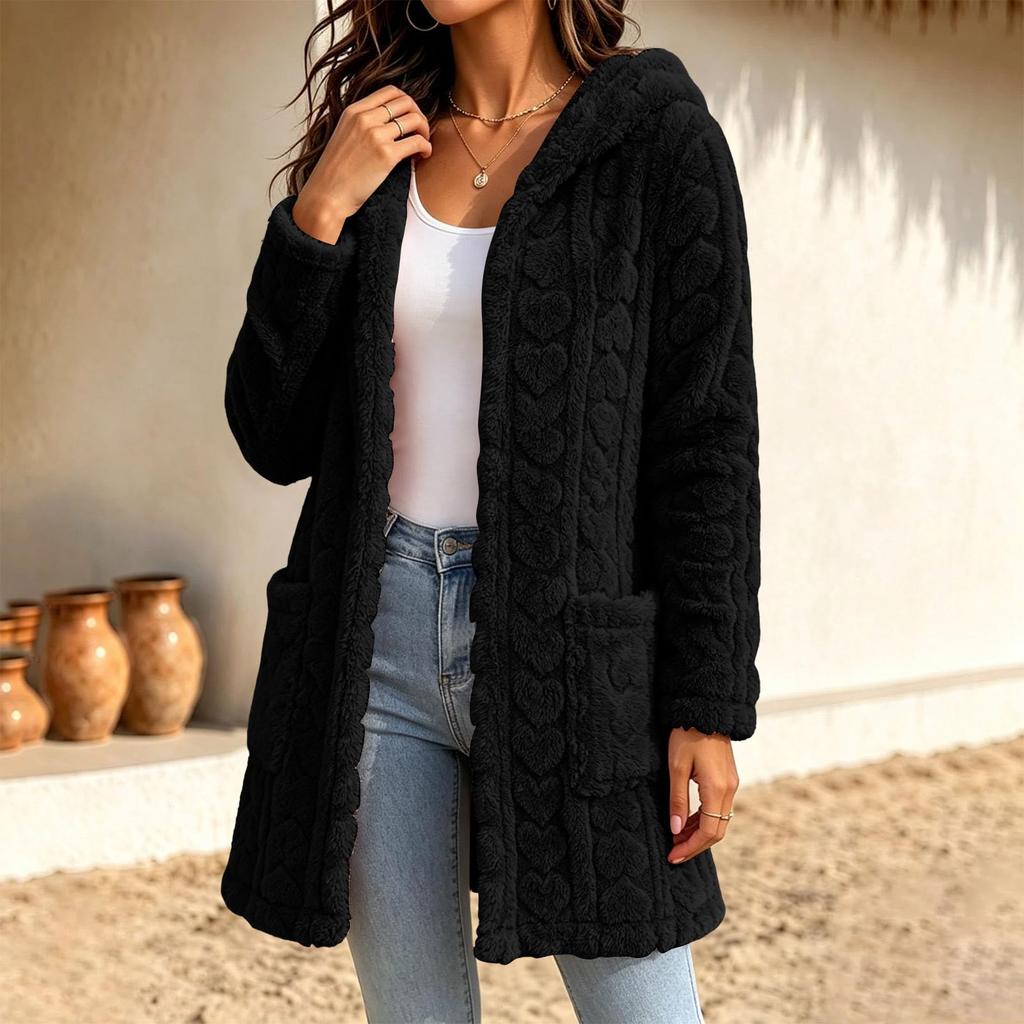 Women's Double-Sided Long Coat, Cute Casual Outerwear for Fall and Winter
