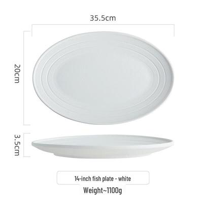 ZISIZ Japanese Style Oval Fish Plate