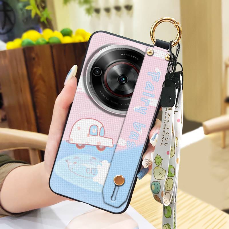 Tecknad Dammavvisande Mobilskal För ZTE Blade A75 5G/Nubia Focus 5G/Calf 5G Sött Skyddande Armband Tålig Silikonring