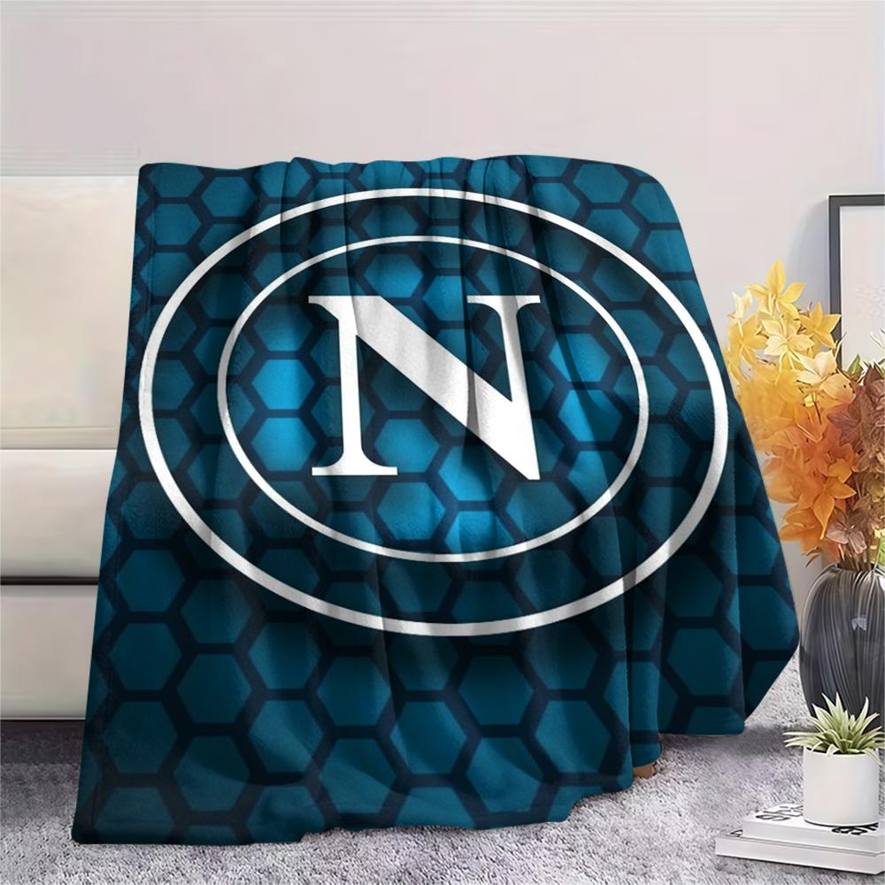 1PC Napoli Print Flannel Blanket, High quality Comfortable for All Seasons, Home Decor, Warmth and Comfort, Perfect for Christmas Gifts