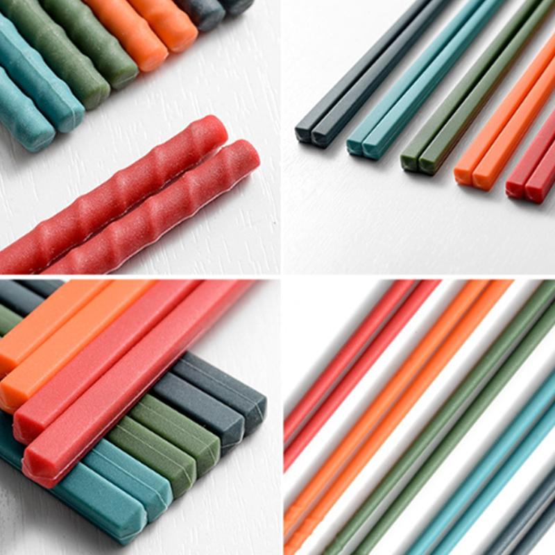 Silicone Chopsticks Set Japanese Non-Slip Chopsticks Noodle Sushi Food Chop Stick Kitchen Tableware Set Gift Dinnerware