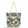 Multifunctional Flowers and butterflies Printed Thick Rope Shoulder Beach Bag Casual large capacity handbag 7615 KTB