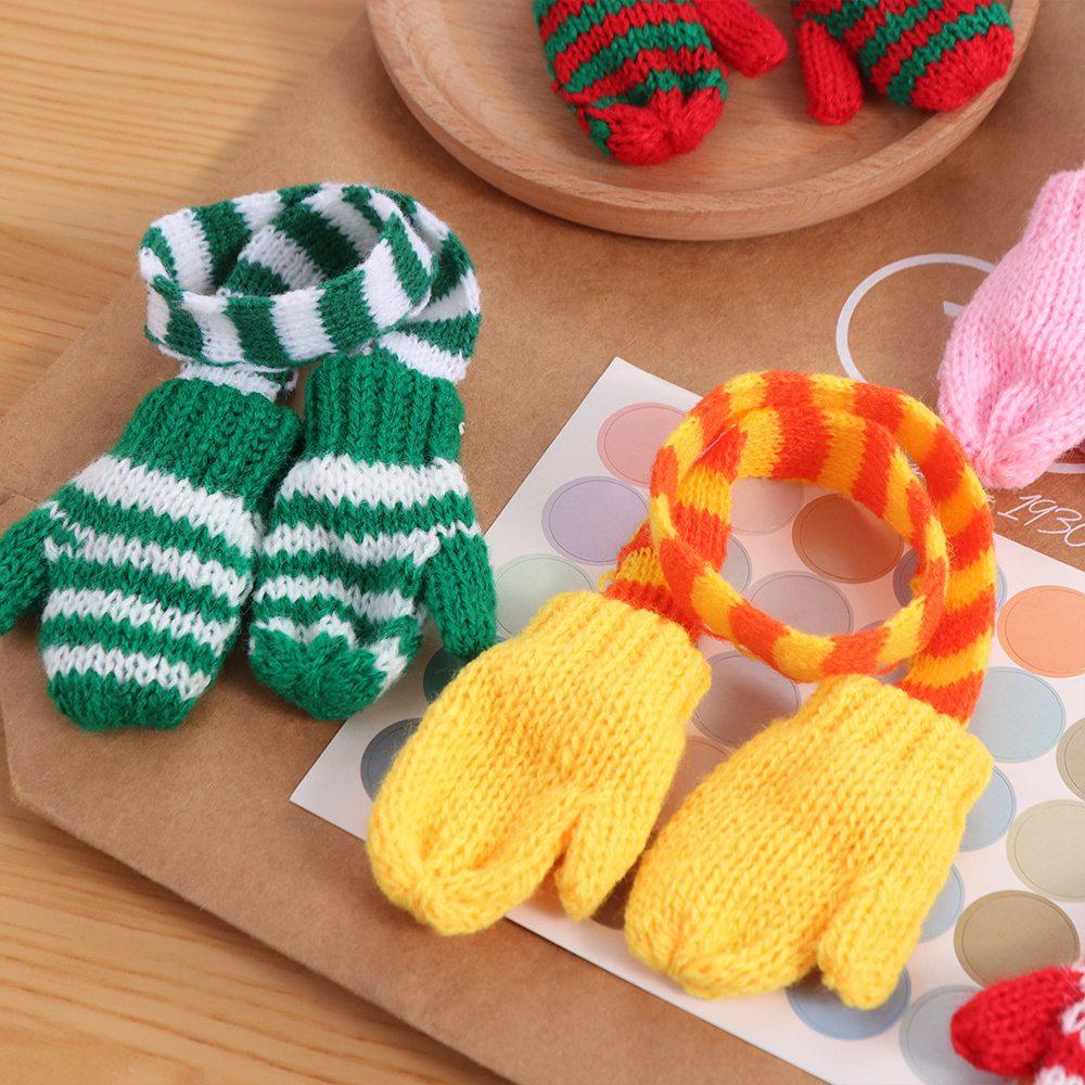 Pretend Play 1:12 Doll Clothes Neck Scarf Mini Dolls Hat Doll Scarf with Gloves  Photographic Prop