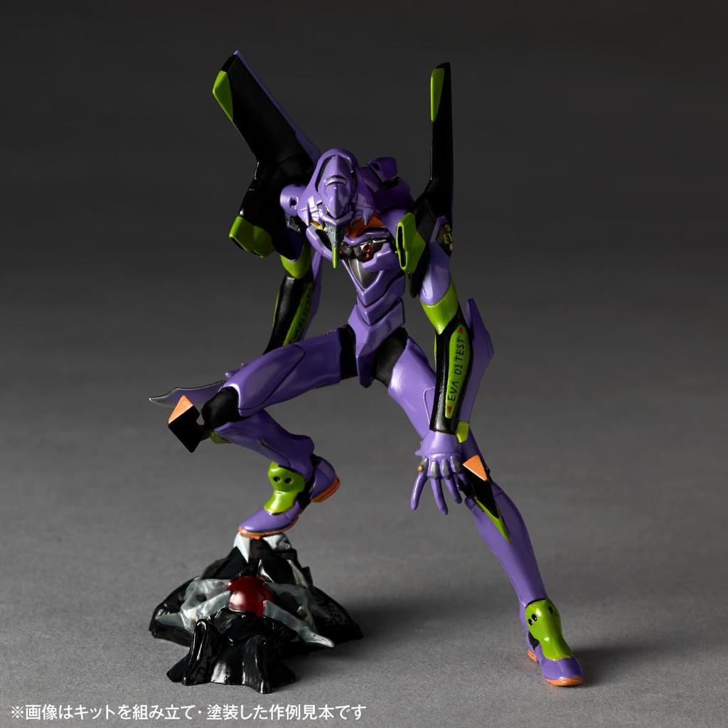 Kaiyodo Artpla SCULPTURE WORKS Evangelion Kai Intercept Unpainted Plastic Model Kit AP052 Unit-01/Unit-02/Unit-00 Tokyo-3 Non-Scale