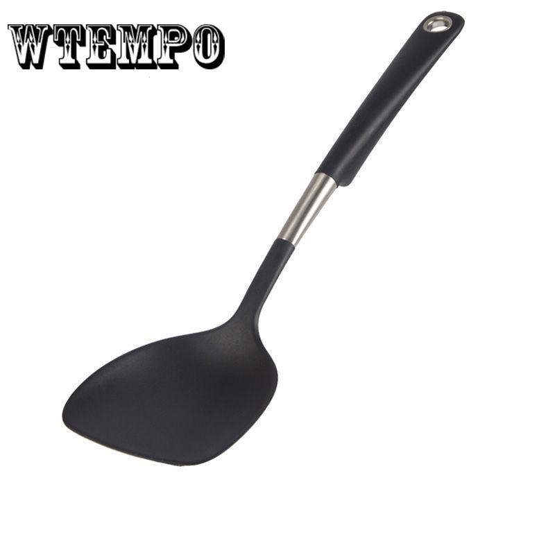 Лопатка с антипригарным покрытием, силиконовая термостойкая ручка, лопатка-токарь, инструмент для приготовления пищи