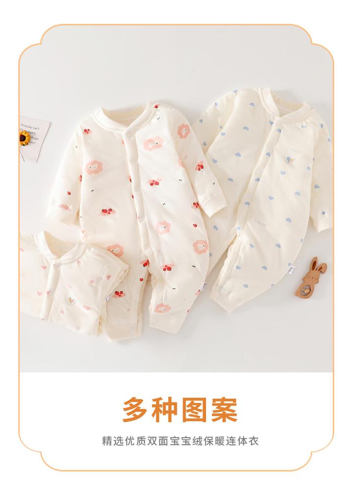 Unisex Newborn Padded Cotton One Piece Romper Infant Warm Winter Baby Jumpsuit