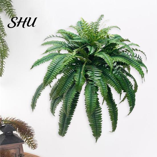 Realistic Artificial Fern UV Resistant Reusable Home Wedding Party Faux Natural-looking Greenery Plants Indoor Outdoor Garden Yard Decoration