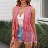 Women's Fringe Vest Fashion Casual Sleeveless Fringe Jacket