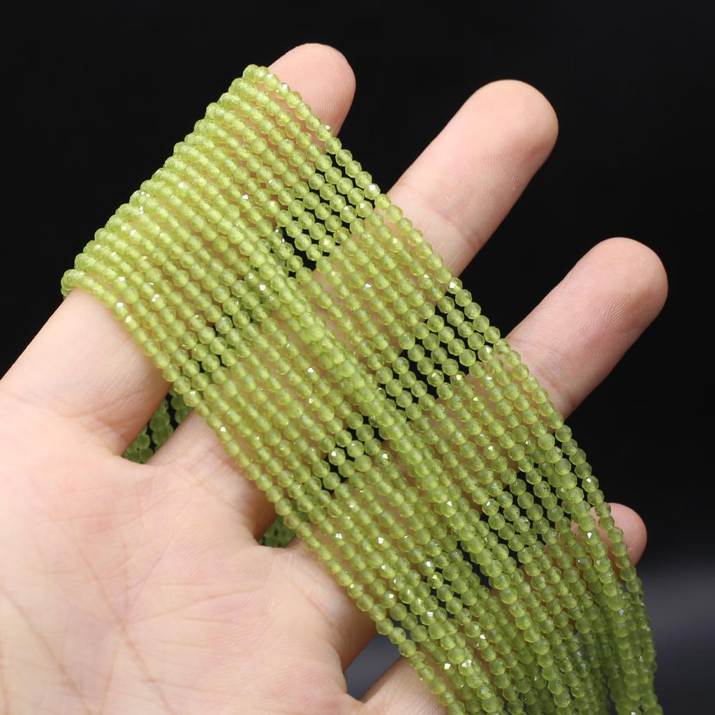 Naturstein facettierte Perlen Opal Isolation Perlen Charms für Schmuckherstellung DIY Halskette Armband Ohrringe Zubehör Größe 3 mm