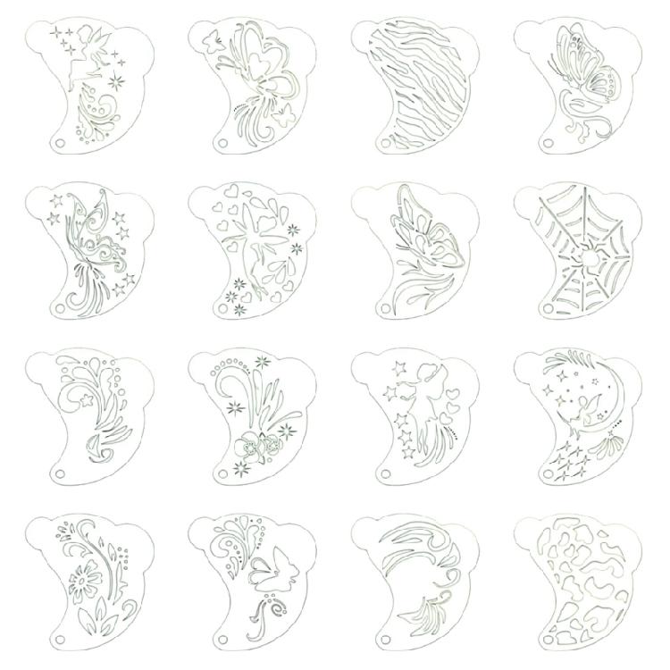 

Multi Design Face Painting Aids Drawing Stencils for Professional Artists Featuring PET Texture and Easy Storage