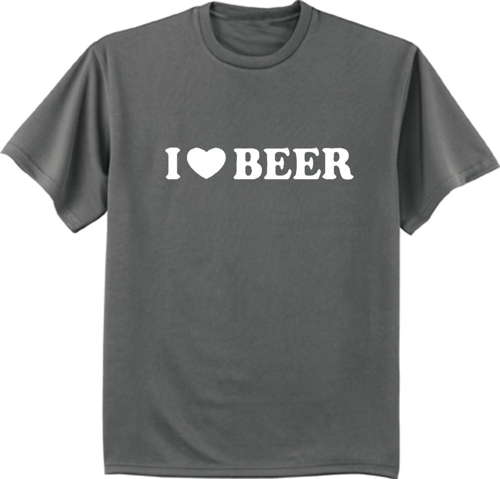 Big and Tall t-shirt I Love Beer decal graphic tee king size mens bigmen gear XL