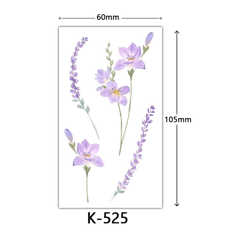 Small Fresh Tattoo Sticker, English, Alphabet Flower Butterfly Sketch Line, Waterproof Tattoo Sticker Tattoo