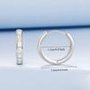 925 Sterling Silver Round Zircon Hoop Earrings For Women Simple Geometric Circle Earrings Party Wedding Jewelry Gifts