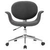 Office Chair Swivel Grey Fabric