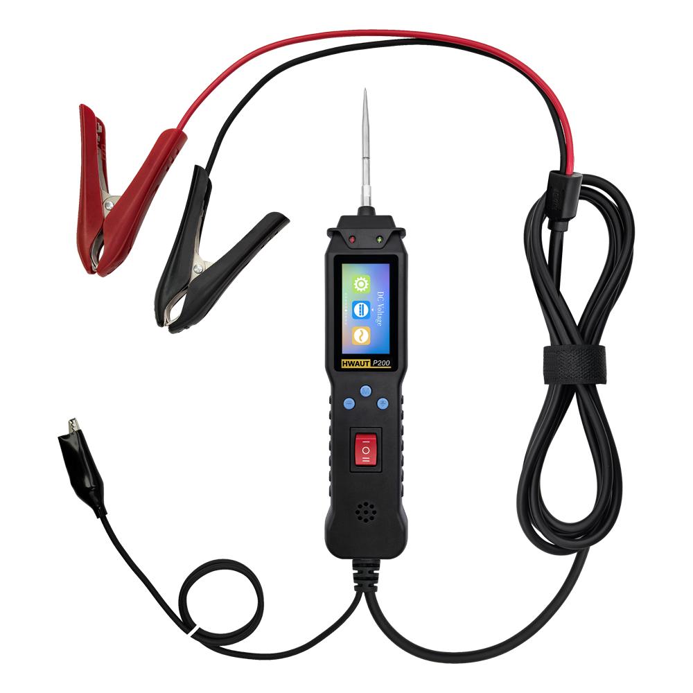 

12 24V P100 P200 Automotive Circuit Tester Power Circuit Probe Electrical Tester Continuity Voltage Lamp Testing Tool 2M Cable