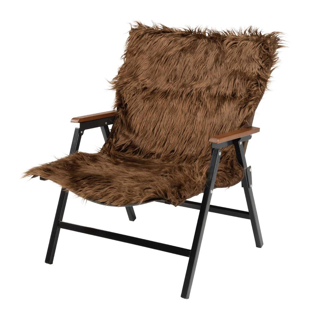 BUNDOK Chair Cover BD-120 Single Seat Brushed Warm Brown
