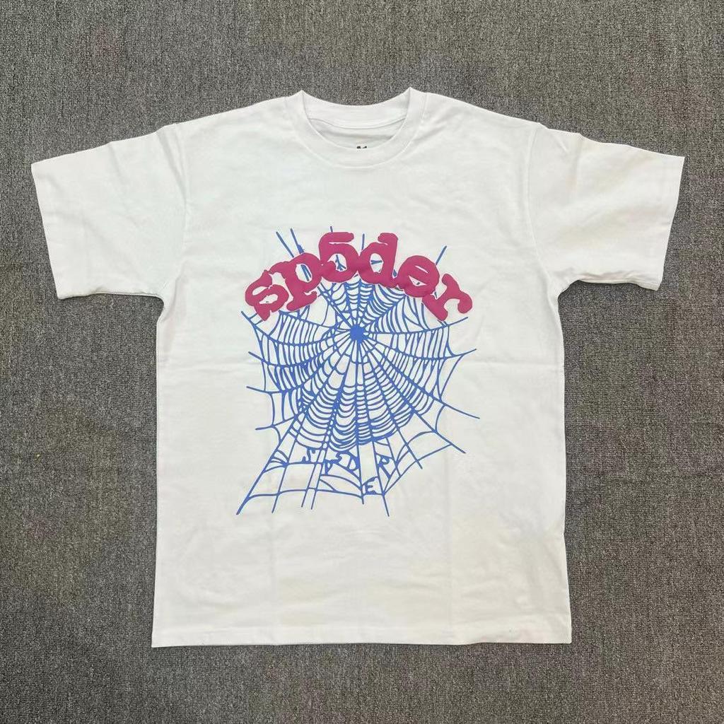 T-shirt Unisex con Stampa di Lettere in Schiuma Hip Hop Euro-Americano: Scollo Rotondo, Manica Corta, Design alla Moda