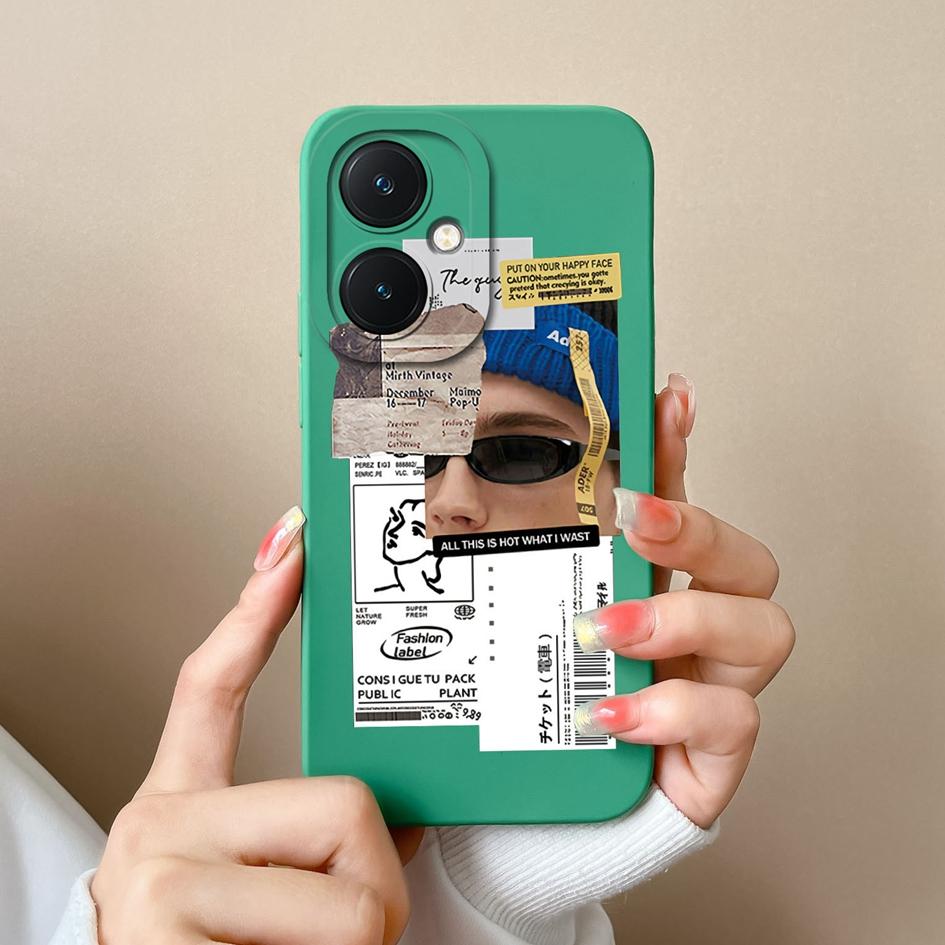 Telefonskal till Vivo X90 Pro V29 Lite Y36 Y27 Y17S Y78+ Högkvalitativt Mode Cool Girl Pojke Skärmskydd Bumper Silikon Mjukt skal till Vivo Capa