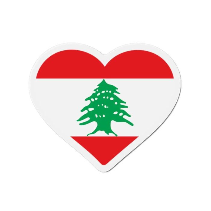 Aimant Coeur Drapeau Liban - Multicolore - 7 cm - 50 pièces - Résine synthétique - Mixte