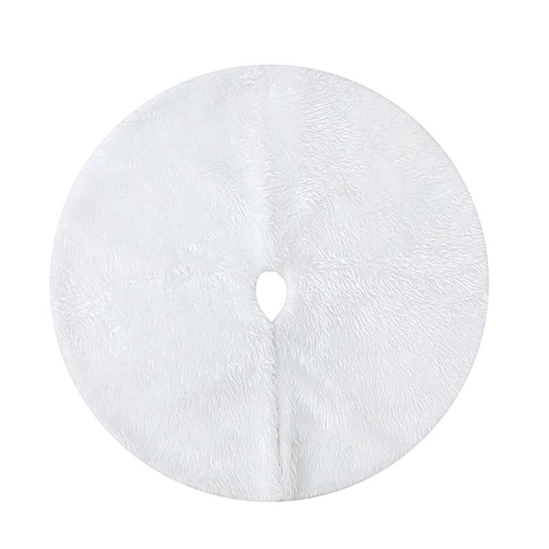 Pure white plush Christmas tree skirt