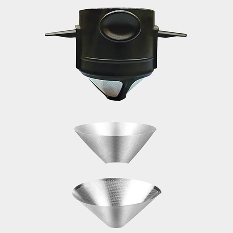 Foldable Coffee Filter Stainless Steel-Drip Coffee Tea-Holder Reusable Paperless-Pour over Coffee-Dripper Easy To Clean