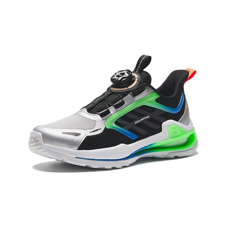 Anta Stubborn Core Wear-Resistant Low-Top Kids Running Shoes Kids Running Shoes Black White Teal 312335560-2