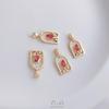 14K Gold-Filled Zircon Tulip Pendant for DIY Bracelet or Clavicle Necklace.