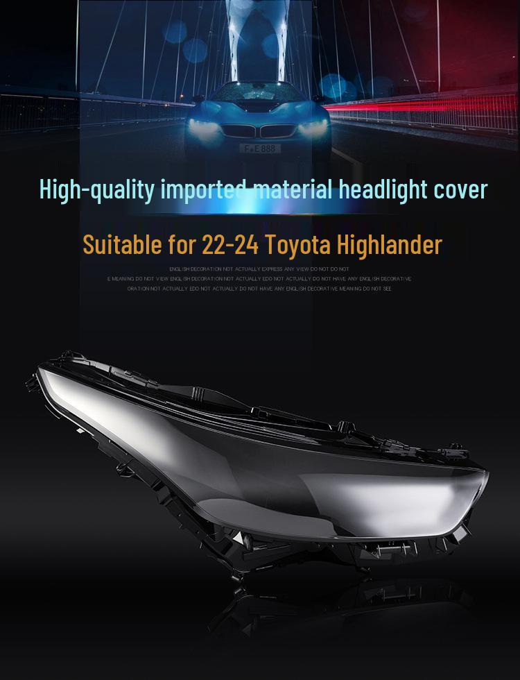 Passend für 2021-2023 Toyota Highlander Scheinwerferlinsenabdeckung & Gehäuse.