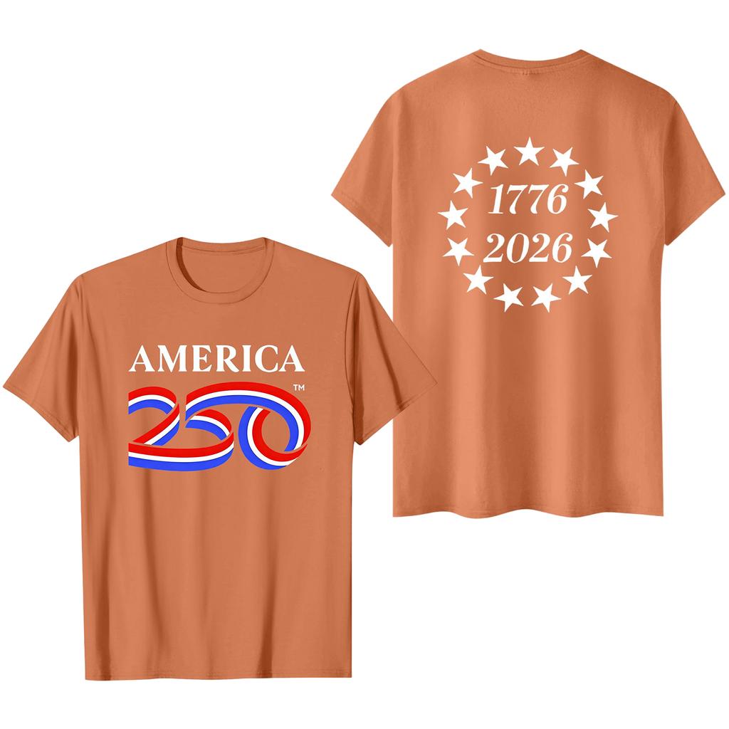 Men's Casual Short Sleeve T-Shirt 250 Years Anniversary Graphic Print Crew Neck Soft Fabric Comfortable Fit Lightweight