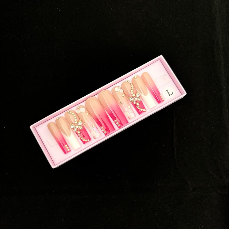 INS Hot Selling Accept Customization Duck Shape Artificial Fingernails Manicure False Nails with Glue Stickers Press on Nails