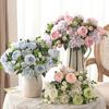 5-Head Artificial Peony Bouquet with Buds Realistic Faux Silk Peony Flower with Stem for Wedding Bridal Bouquet Floral Arrangement Table Centerpiece