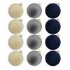 12 Pcs Velvet Christmas Ball Ornaments 2.4 Inches Flocked Shatterproof Plastic Balls Xmas Tree Hanging Decorations for Holiday Party Home Decor