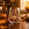 Borosilicate Glass Cup with Lid Autumn Harvest Cup, High Tumbler for Iced Coffee Tea Durable Drinkware Home And Juice, 350ml Clear Drinking