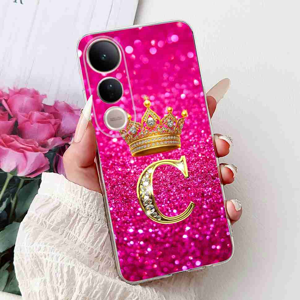 For Vivo V50 Lite 5G Case Luxury 26 Letters Cover Soft Silicone Phone Case For Vivo V50 Lite V50Lite 5G Back Cover Fundas