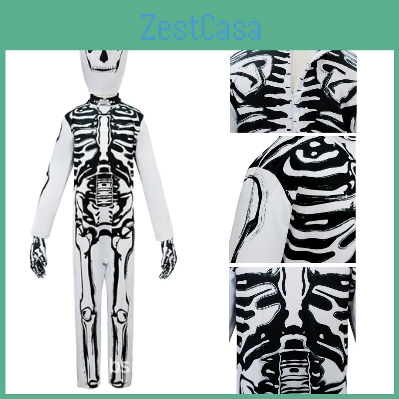 Creepy Halloween Skeleton Cosplay Outfit For Men And Women Dm0178