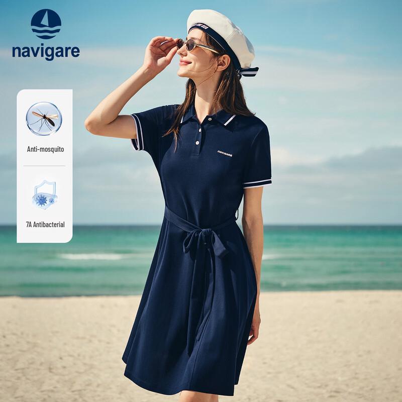 Navigare Women's Polo Collar Midi Dress