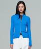 ERA Women Fitted Cable Zip Knit - Cobalt Blue