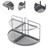 2 Layer Desktop Organizer Multifunction Folding Stable Makeup Storage Rack Spice for Home