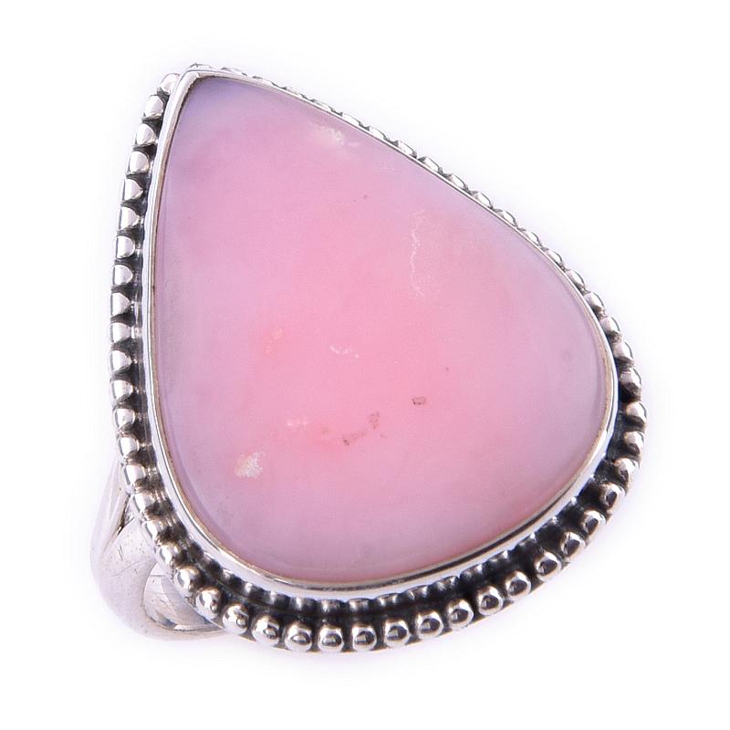 Natural Pink Opal Gemstone Handmade 925 Solid Sterling Silver Ring Size 7 H3G37
