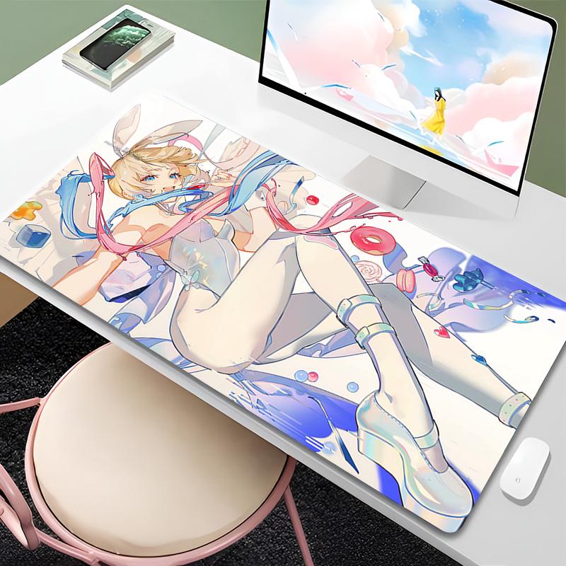 Mouse Pad Needy Girl Overdose Extended Desk Mat Office PC Anime Gaming Accessories Keyboard Rug Laptop Kawaii Pink Girl Mousepad