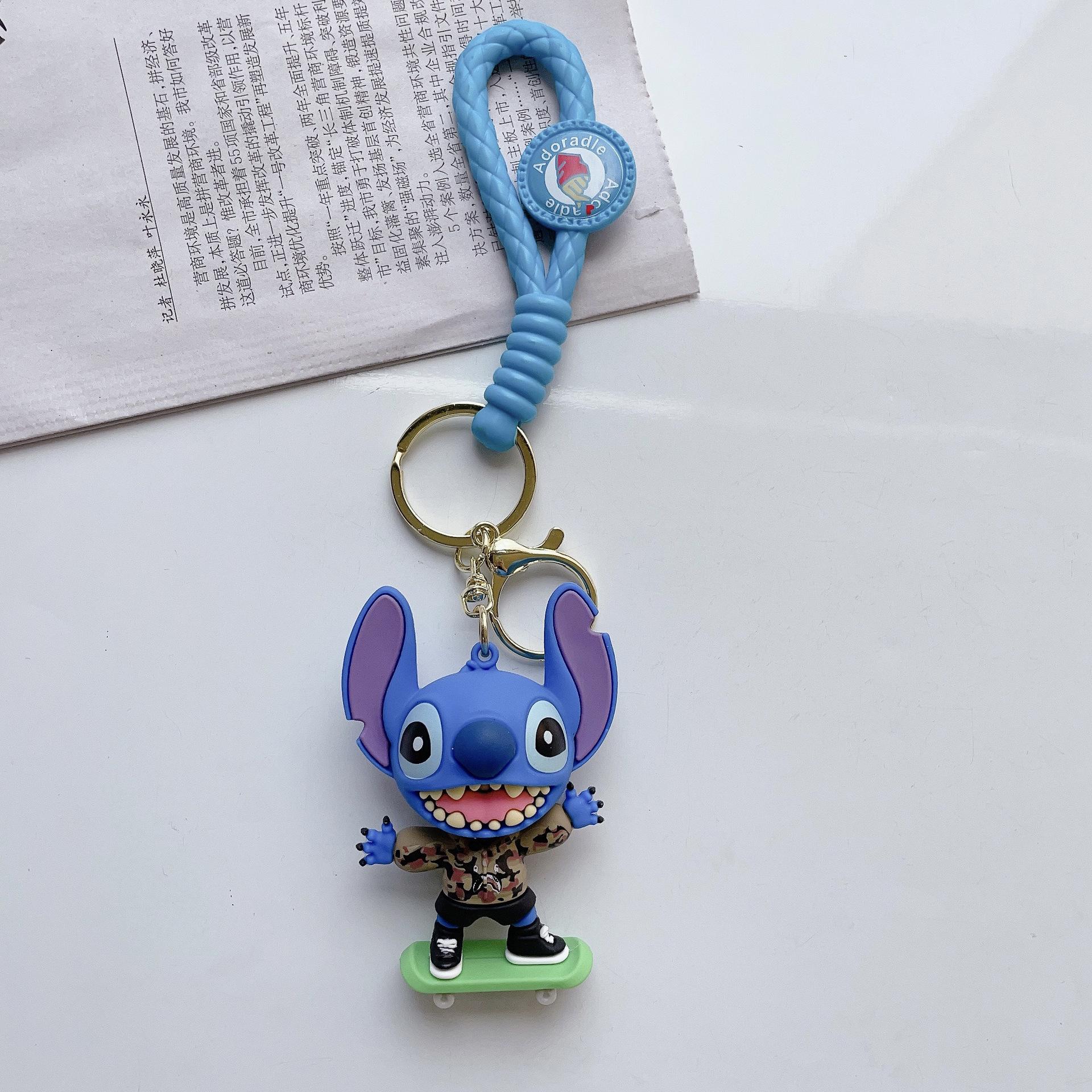 

Cartoon Cross Dressing Stitch Keychain Trend Stitch Series Video Game City Small Gift Wholesale Toys Anime Cartoon Frind