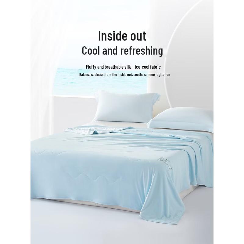 Mengjie Washable Cool Knit Silk Blend Summer Quilt