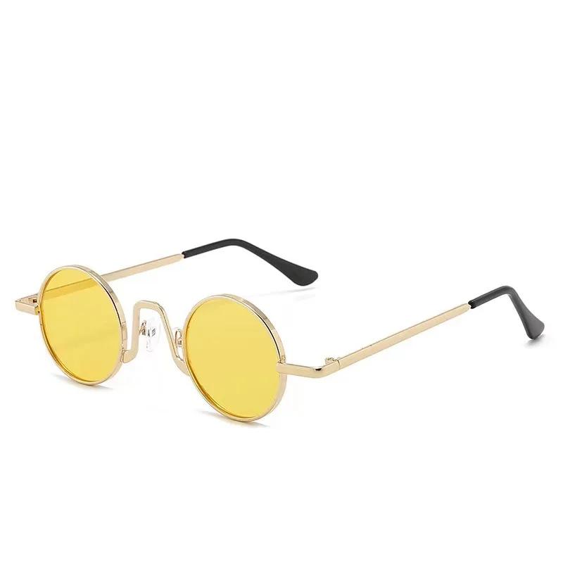 Vintage Hip Hop Sun Glasses Glasses Small Spectacle Frame Frame Circular Womens Street Photography Mini Eyeglasses Funny Sunglasses