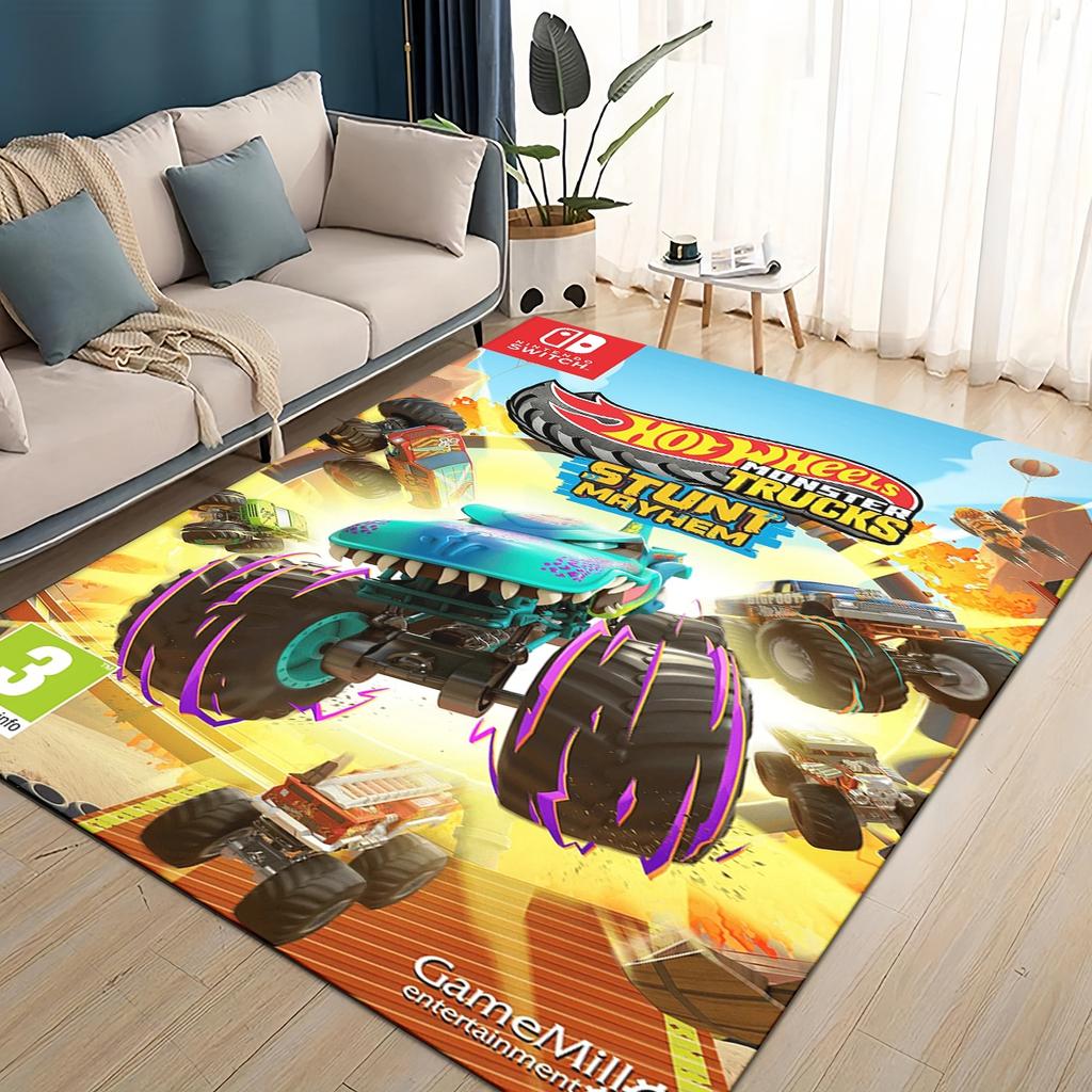 Hot Wheels 27 Style New Racing Car Cartoon Carpet Rug for Living Room Bedroom Home Sofa Decoration,Kids Play Non-slip Floor Mat