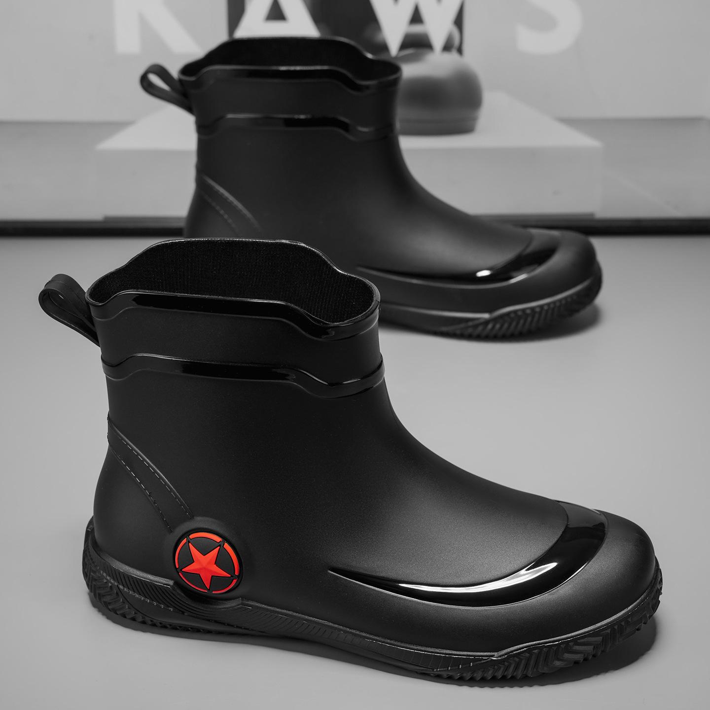 2026 Men s Breathable Non-Slip Mid-Calf Waterproof Fishing & Work Rain Boots 42
